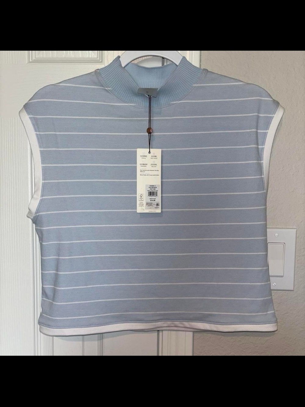 Calia Rib Mock Neck Tank Top NWT